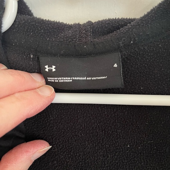 Under Armour Black Zip Hoodie with Red & Gray Logo - Toddler size 4 - Picture 4 of 4